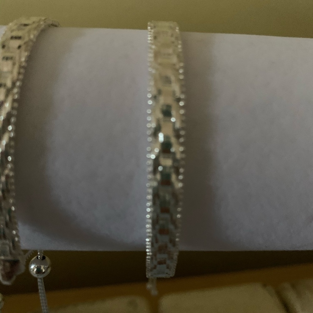 Sterling sliver adjustable Riccio bracelets - Picture 2 of 3